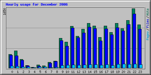 Hourly usage for December 2006